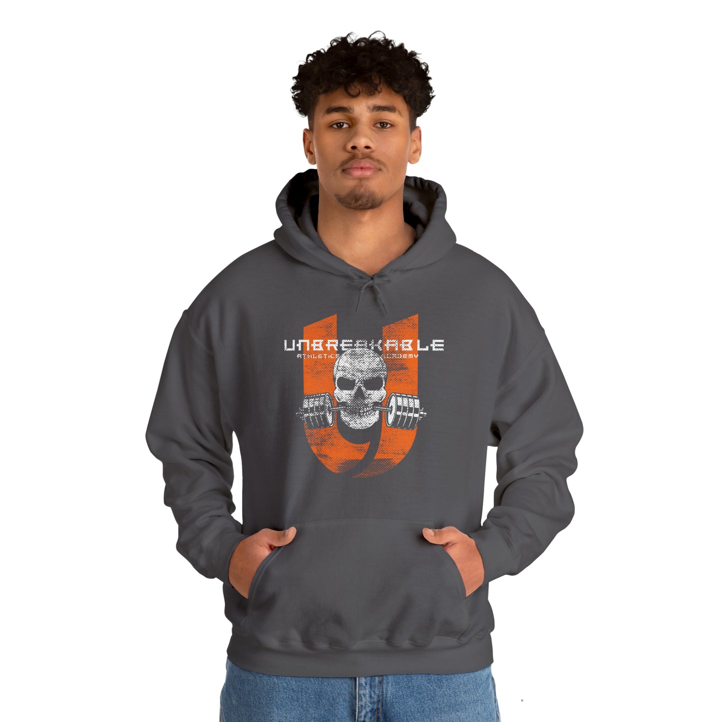 Unbreakable Skull and Barbell Heavy Blend™ Hooded Sweatshirt