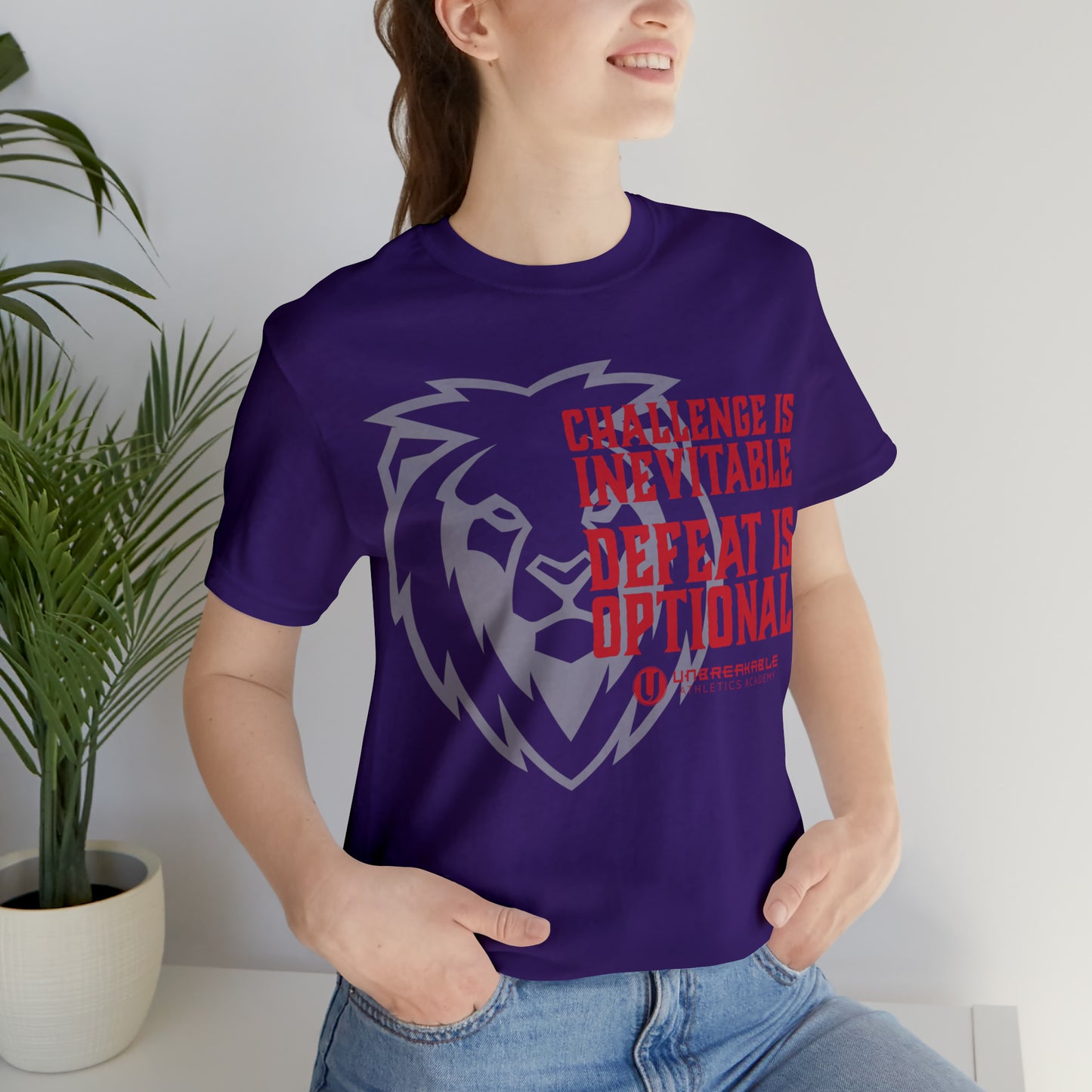 Challenge Inevitable, Defeat Options - Unisex Jersey Short Sleeve Tee