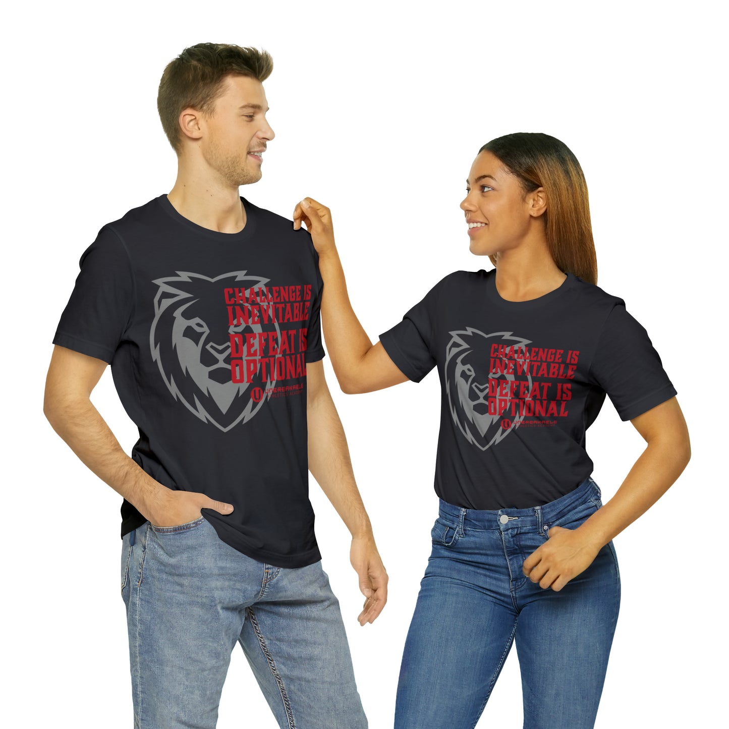 Challenge Inevitable, Defeat Options - Unisex Jersey Short Sleeve Tee