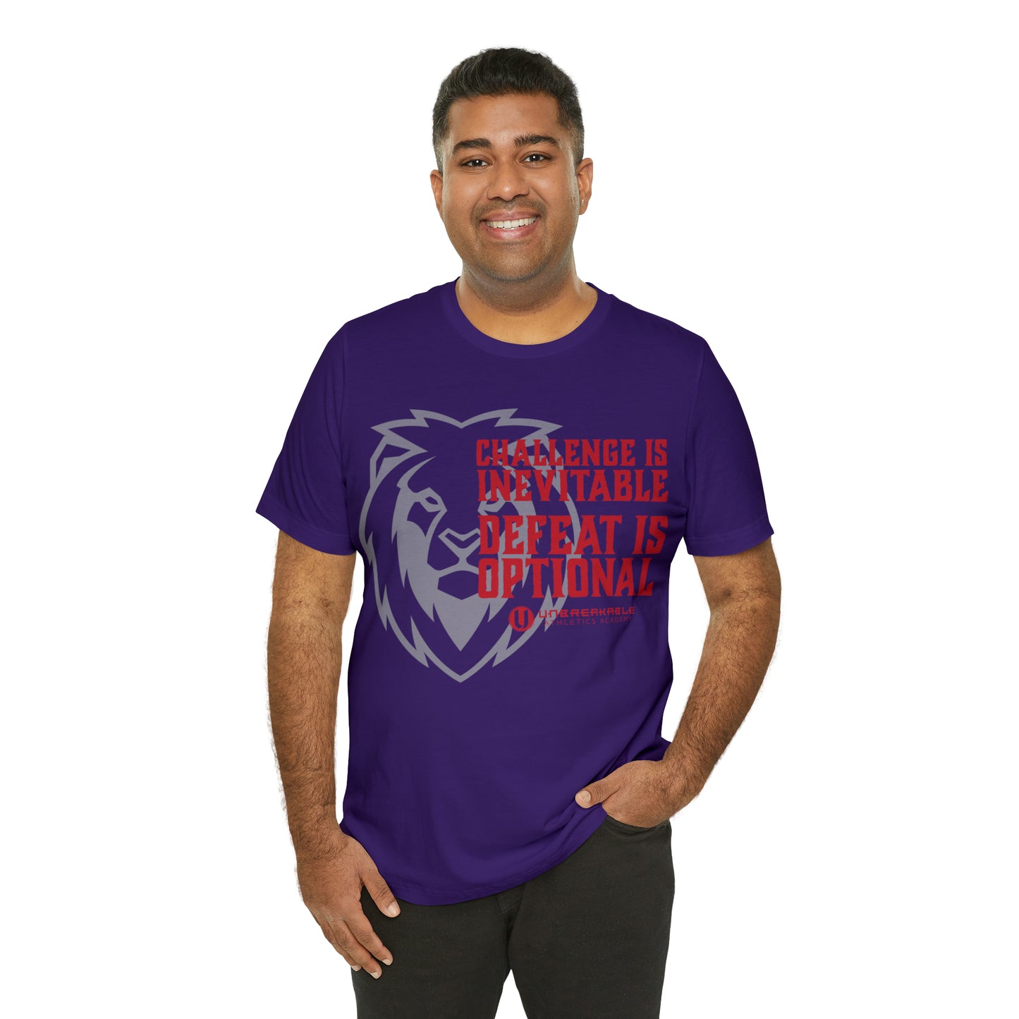 Challenge Inevitable, Defeat Options - Unisex Jersey Short Sleeve Tee