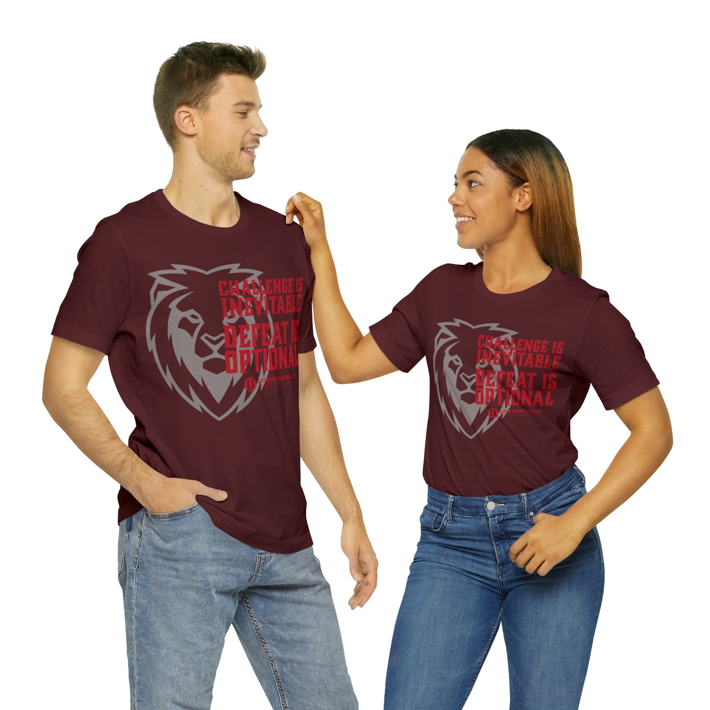 Challenge Inevitable, Defeat Options - Unisex Jersey Short Sleeve Tee
