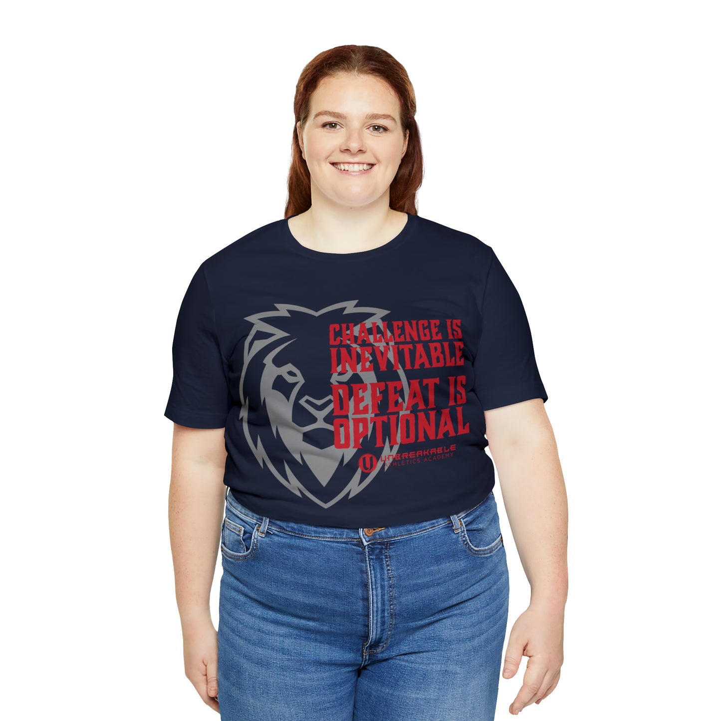 Challenge Inevitable, Defeat Options - Unisex Jersey Short Sleeve Tee