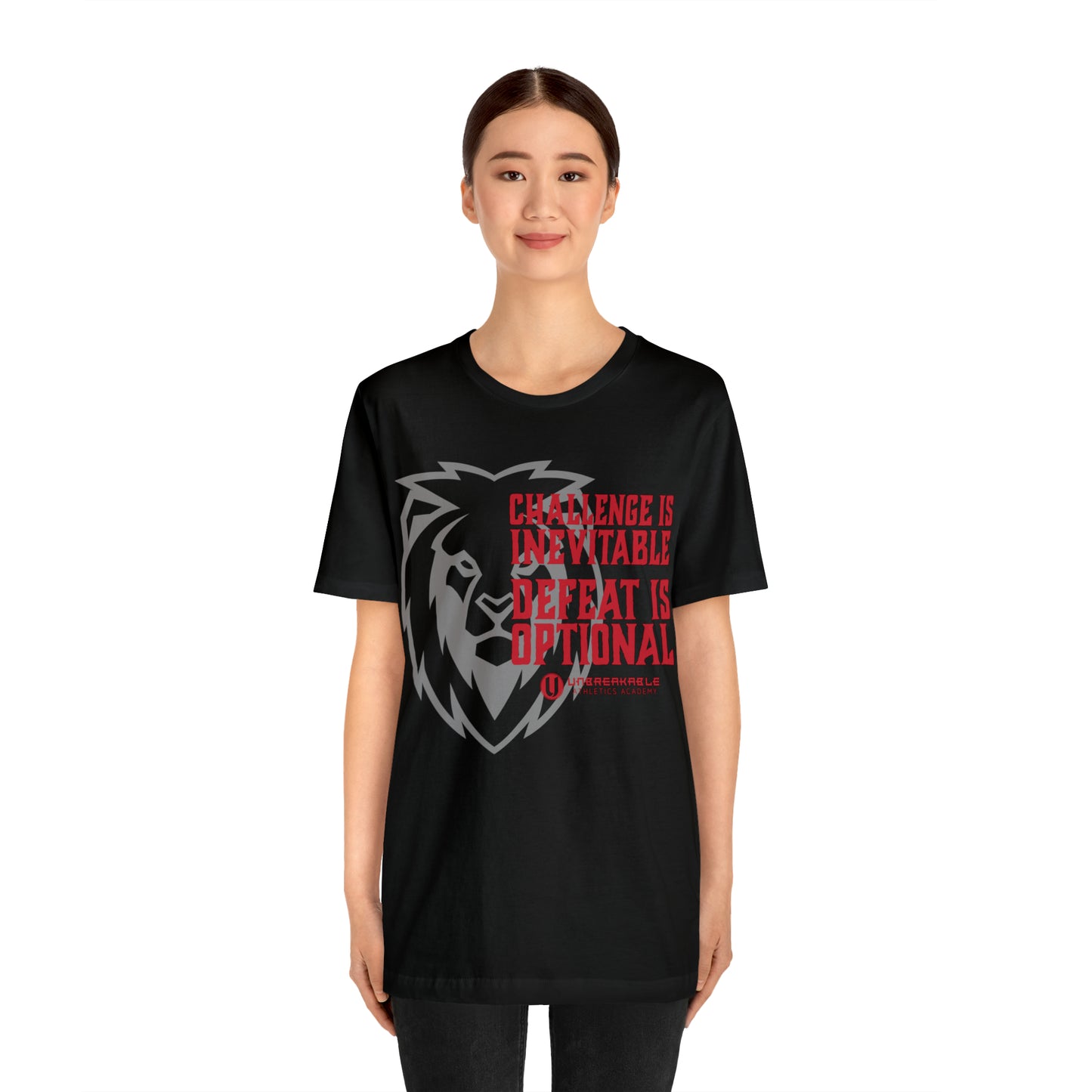 Challenge Inevitable, Defeat Options - Unisex Jersey Short Sleeve Tee