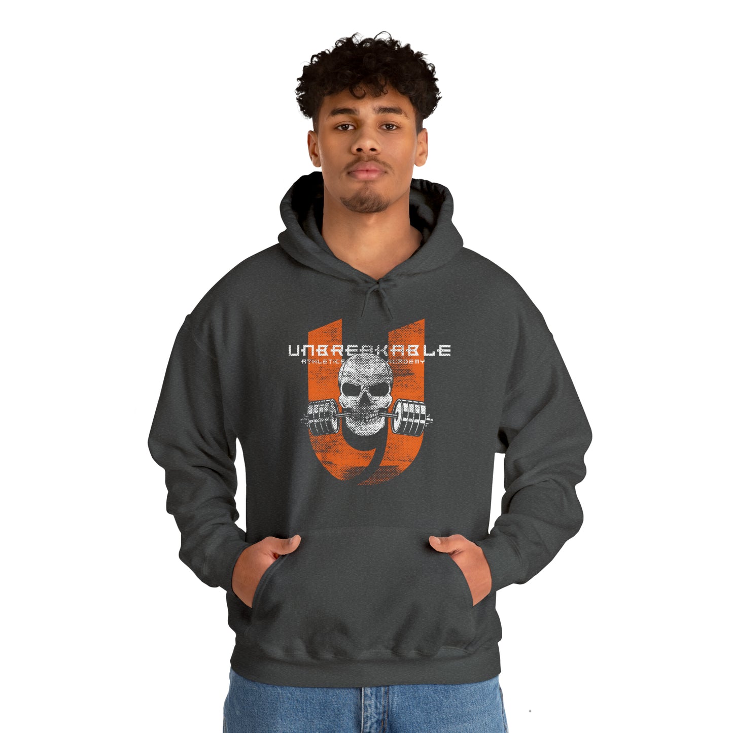 Unbreakable Skull and Barbell Heavy Blend™ Hooded Sweatshirt