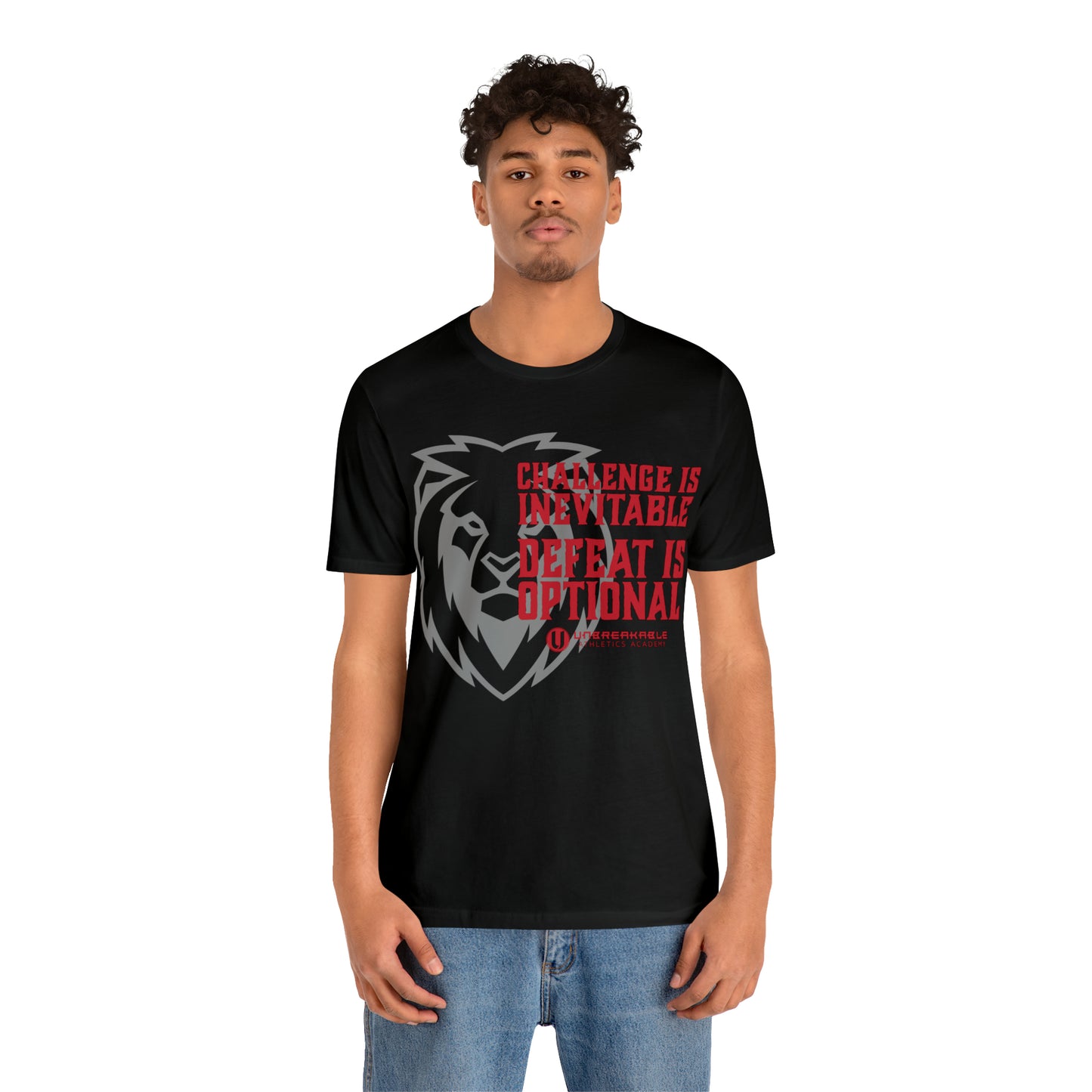 Challenge Inevitable, Defeat Options - Unisex Jersey Short Sleeve Tee