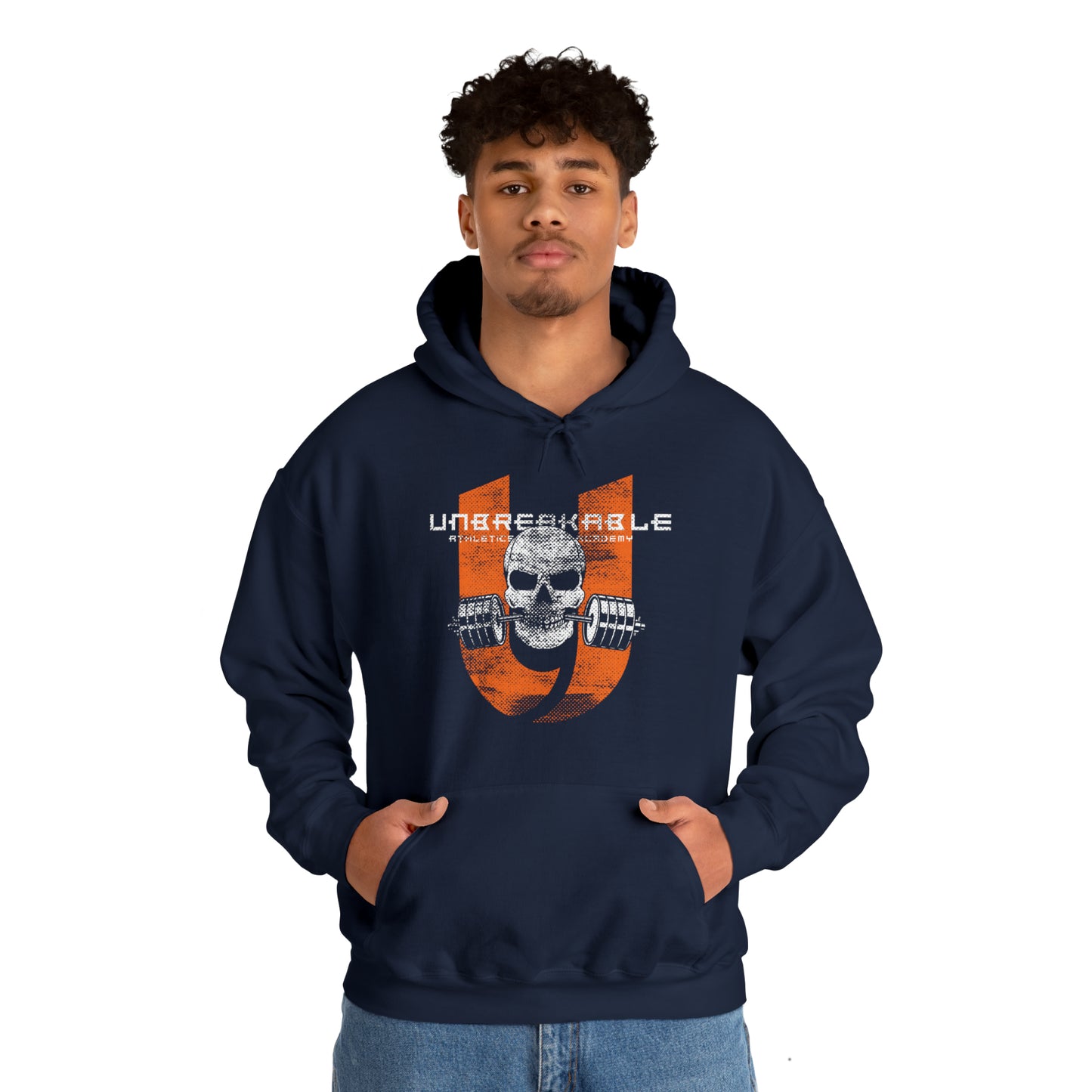 Unbreakable Skull and Barbell Heavy Blend™ Hooded Sweatshirt