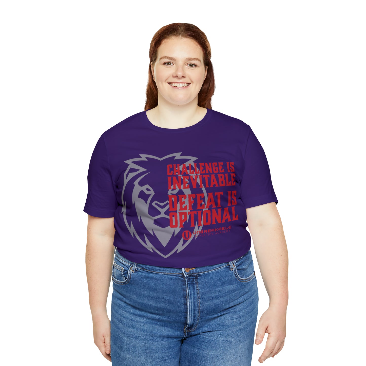 Challenge Inevitable, Defeat Options - Unisex Jersey Short Sleeve Tee