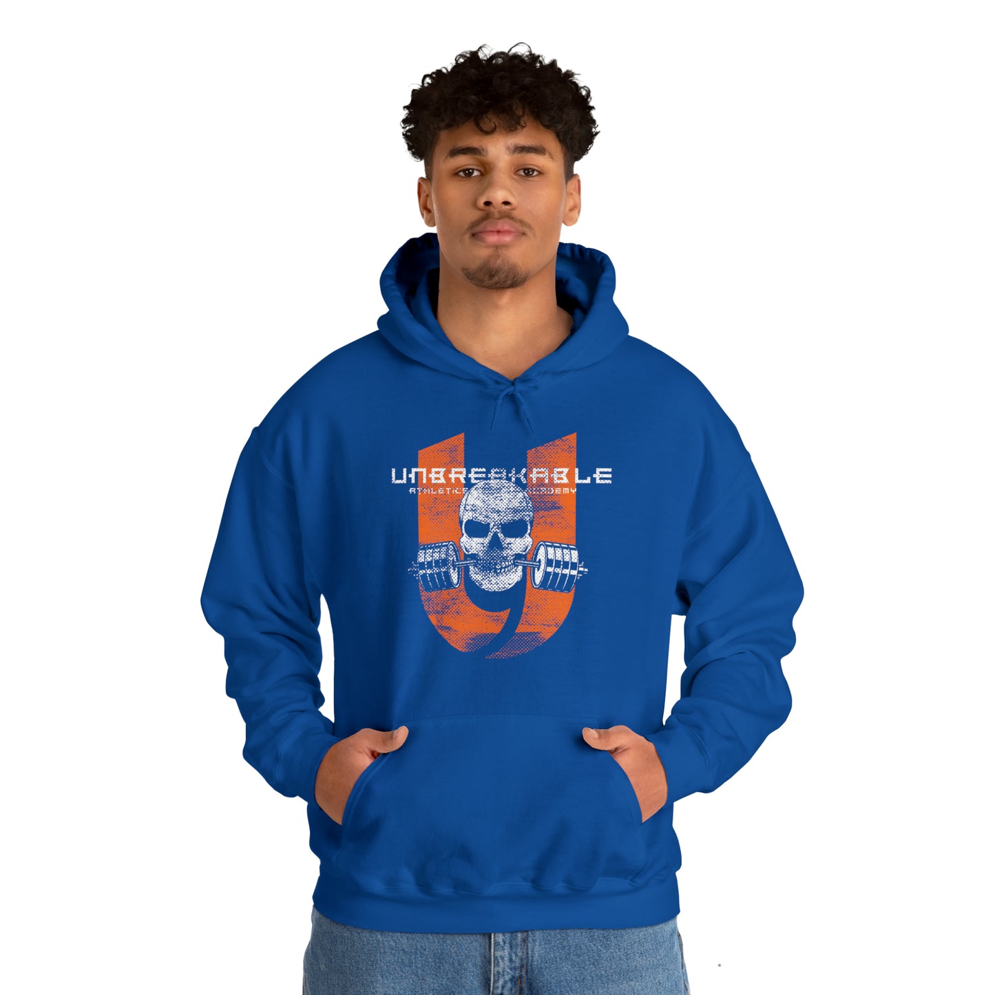 Unbreakable Skull and Barbell Heavy Blend™ Hooded Sweatshirt