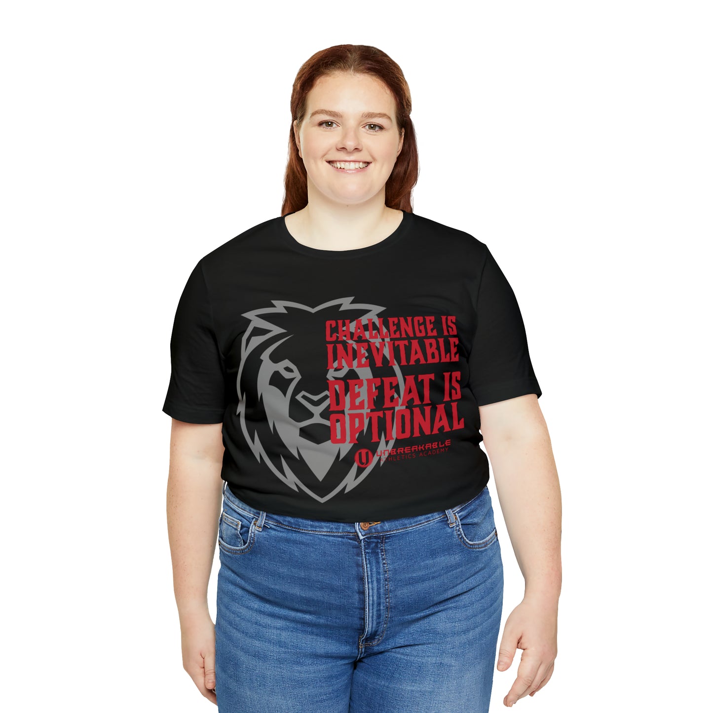 Challenge Inevitable, Defeat Options - Unisex Jersey Short Sleeve Tee
