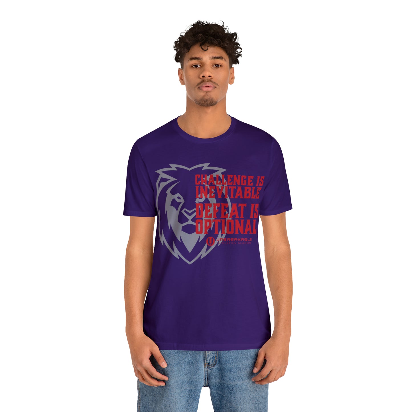 Challenge Inevitable, Defeat Options - Unisex Jersey Short Sleeve Tee