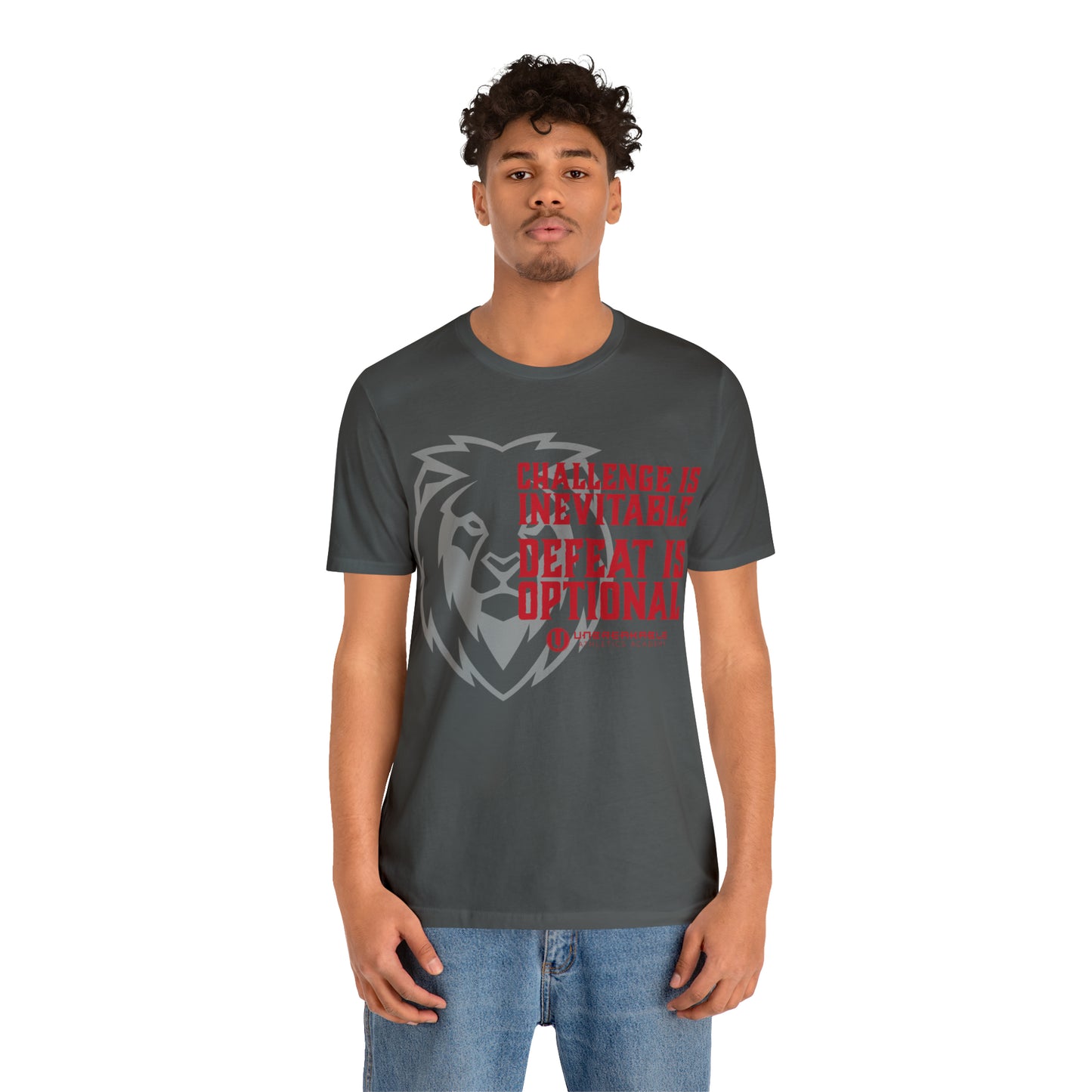 Challenge Inevitable, Defeat Options - Unisex Jersey Short Sleeve Tee