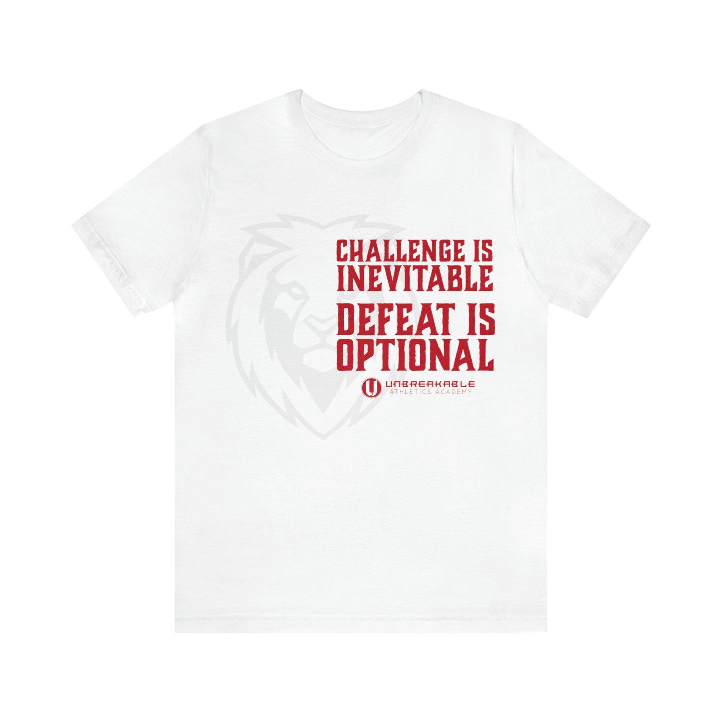 Challenge Inevitable, Defeat Options - Unisex Jersey Short Sleeve Tee