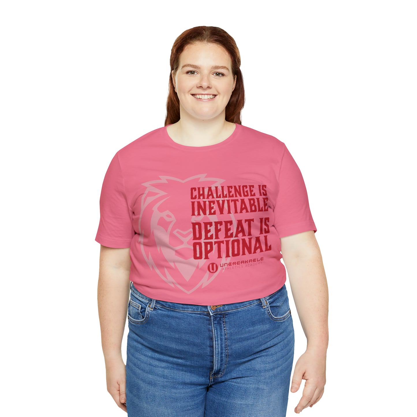 Challenge Inevitable, Defeat Options - Unisex Jersey Short Sleeve Tee