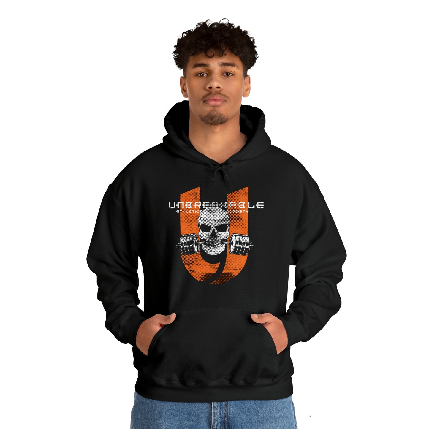 Unbreakable Skull and Barbell Heavy Blend™ Hooded Sweatshirt