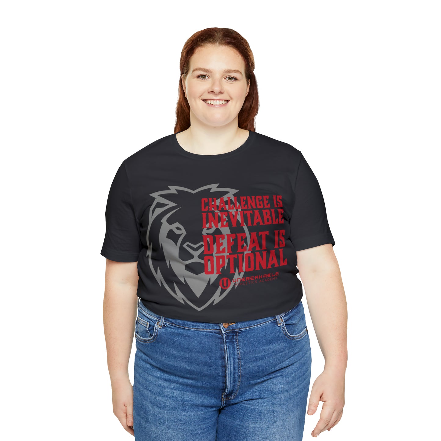 Challenge Inevitable, Defeat Options - Unisex Jersey Short Sleeve Tee