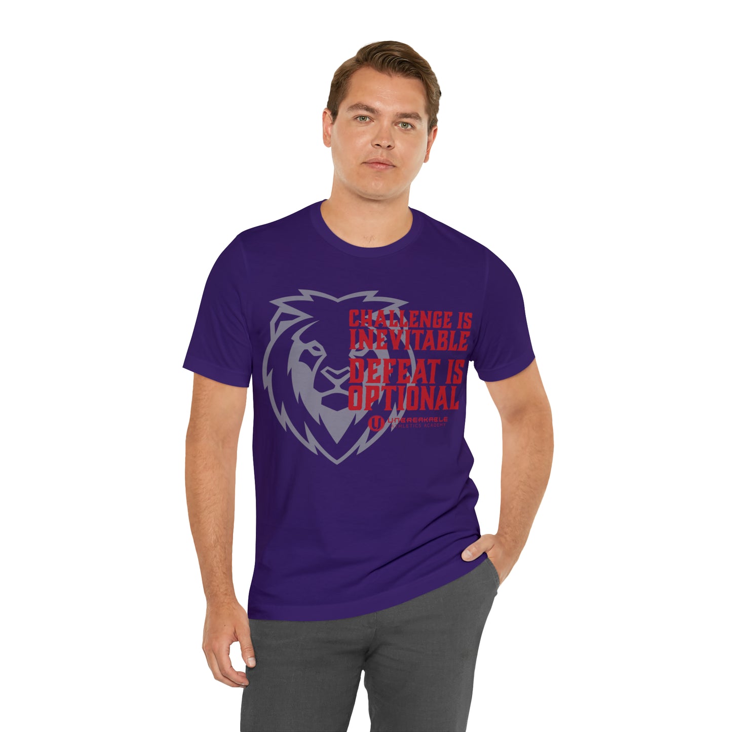 Challenge Inevitable, Defeat Options - Unisex Jersey Short Sleeve Tee