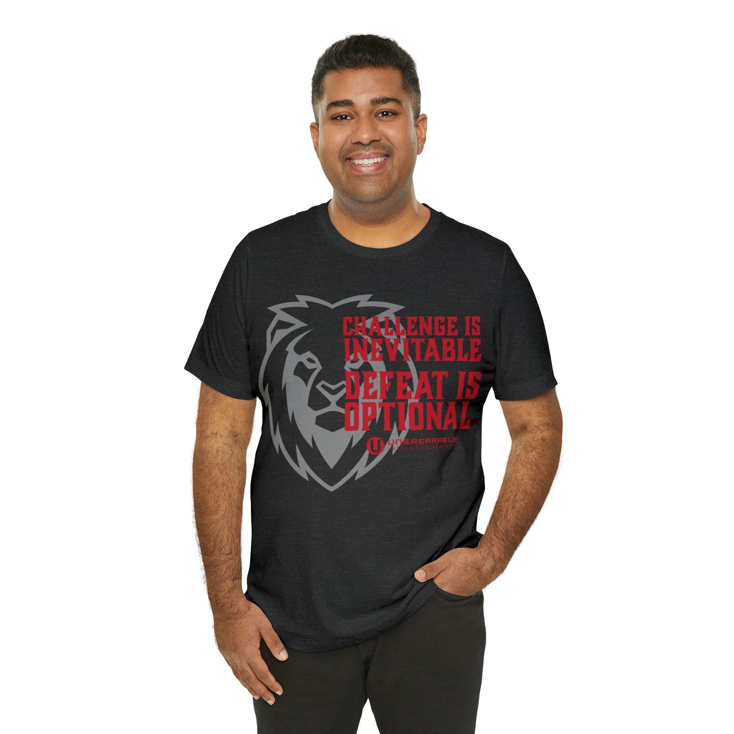 Challenge Inevitable, Defeat Options - Unisex Jersey Short Sleeve Tee