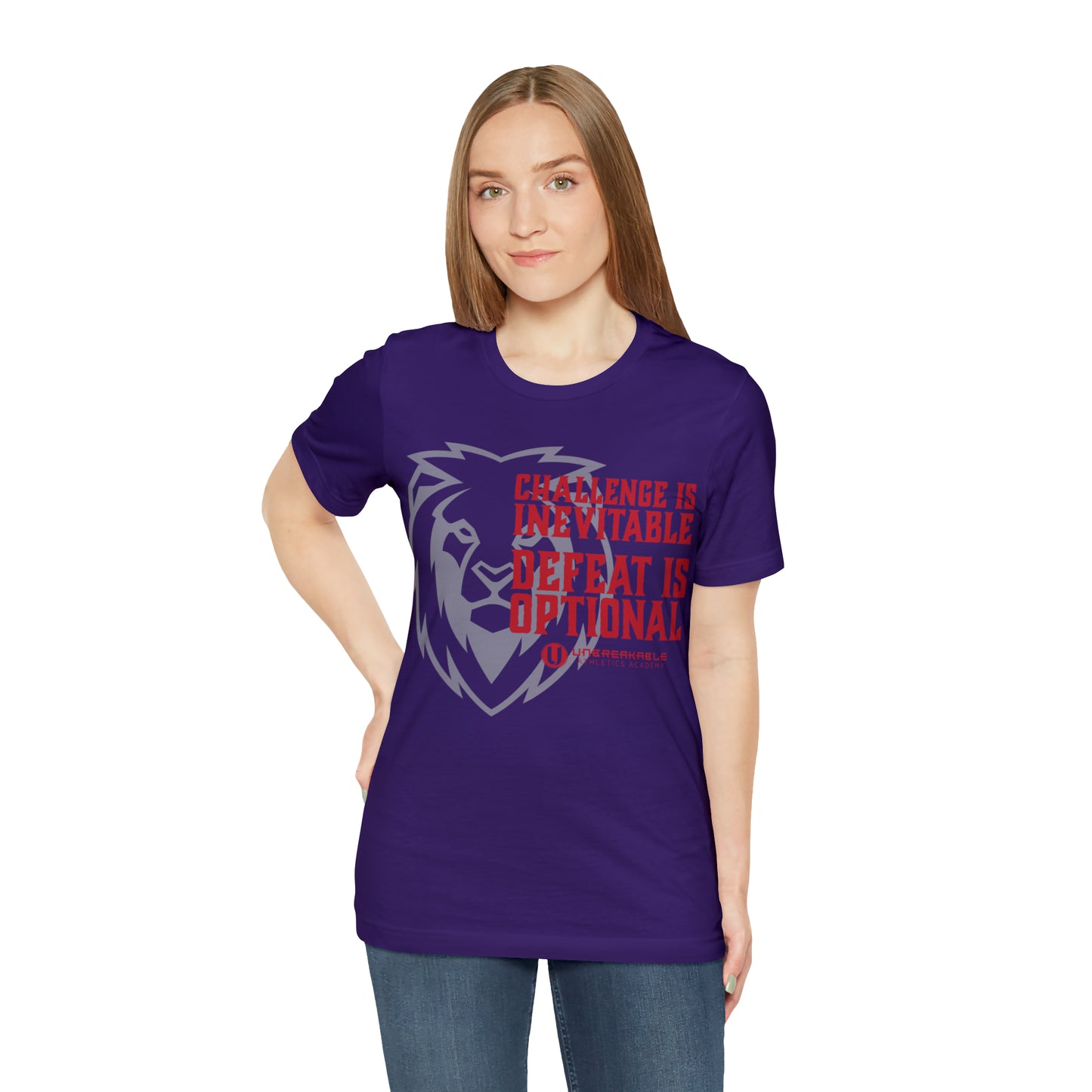 Challenge Inevitable, Defeat Options - Unisex Jersey Short Sleeve Tee