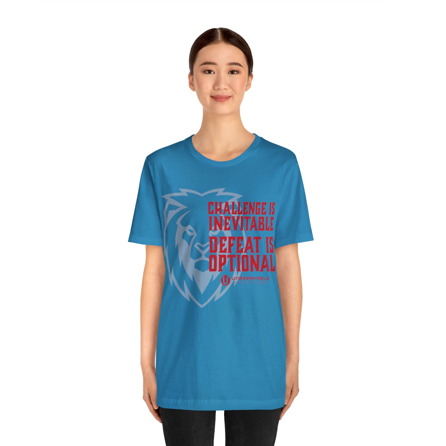 Challenge Inevitable, Defeat Options - Unisex Jersey Short Sleeve Tee