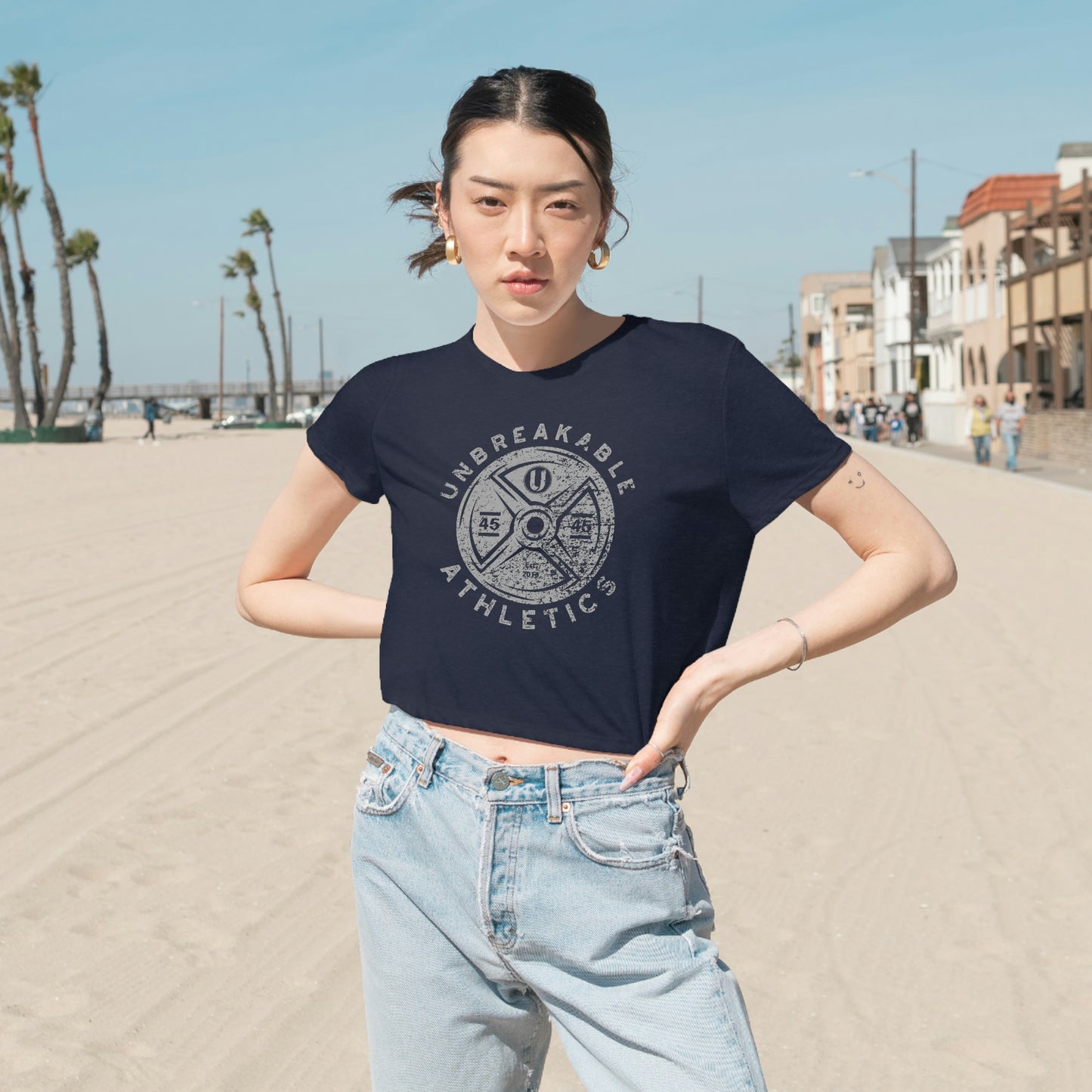 Women's Flowy Cropped Tee - Unbreakable Weight Shirt