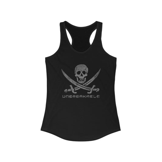 Women's Ideal Racerback Tank - Jolly Roger (Front Only)